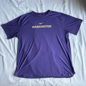 University of Washington Huskies Purple Nike Dri-Fit Workout Gym Shirt Size XXL